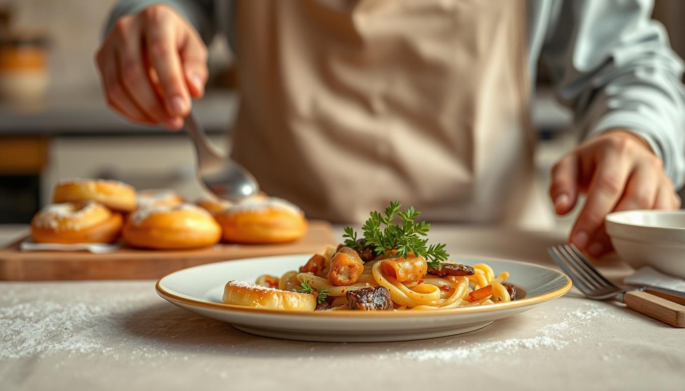 Home cook preparing ingredients in the kitchen